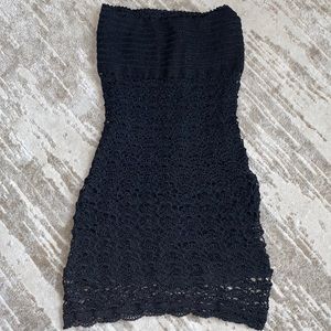 Vintage lined lace tube dress